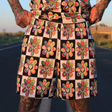 Alien Floral: Men's Shorts (Checker)