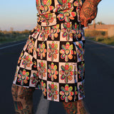 Alien Floral: Men's Shorts (Checker)