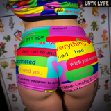 Multicolor Rave Shorts