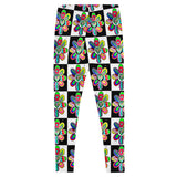 Alien Floral: Women's Leggings (Checker)