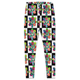 Alien Floral: Women's Leggings (Checker)