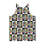 Alien Floral: Men's Tank Top (Checker)