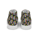 Alien Floral: Men’s High Top Shoes (Black Out)