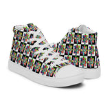Alien Floral: Women's High Top Shoes (Checker)